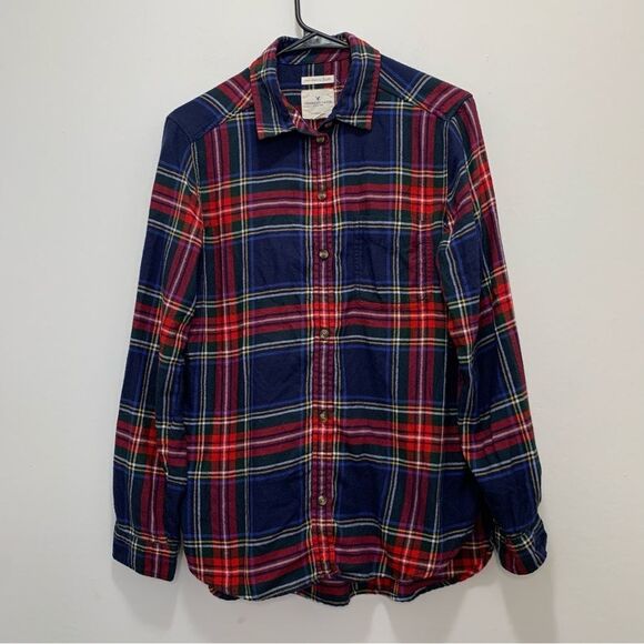 American Eagle Boyfriend Fit Flanel Shirt Size Medium - Picture 1 of 4